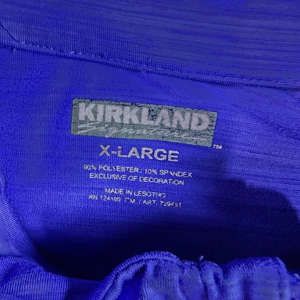 Kirkland XL Purple 1/4 Zip Pullover Active Top Space Dye Athletic Running Hiking